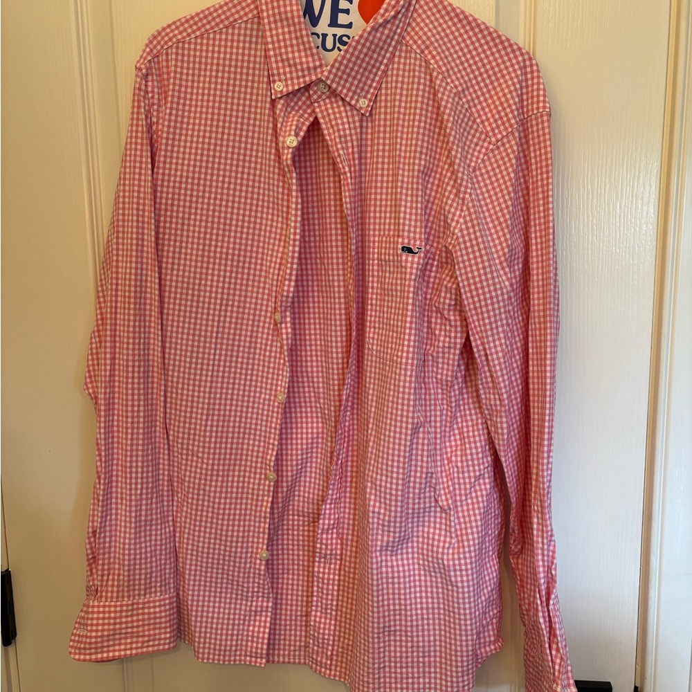Vineyard Vines Pink Casual Button Down Shirt